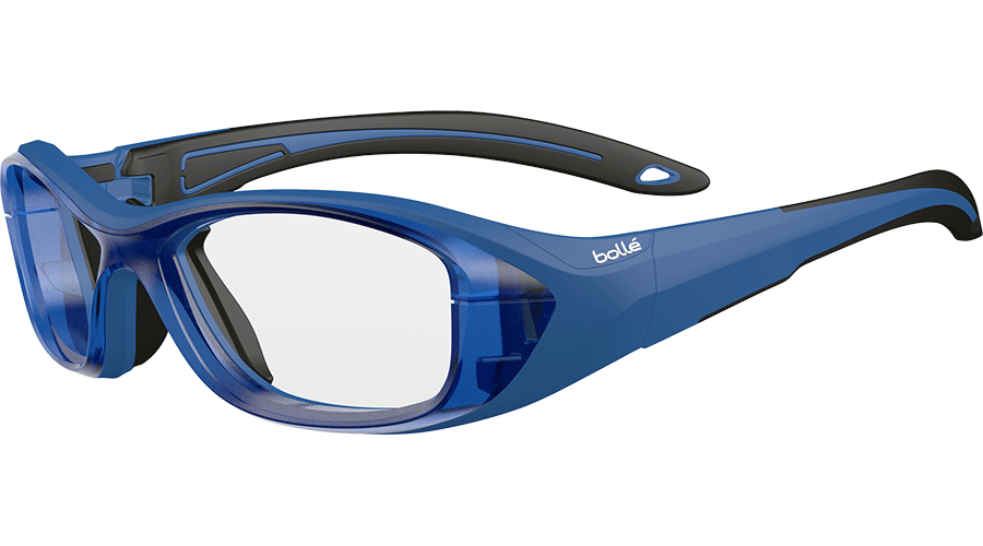 Blue Frame Bolle® Sport 12388 Swag Platinum KIDS Safety Sunglasses Clear Lens 